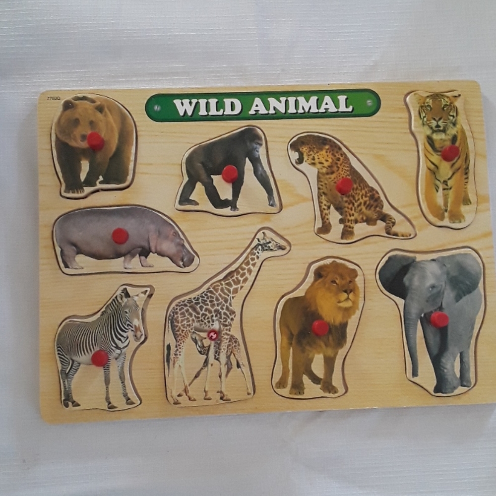 Wooden Toy Wild Animal Puzzle